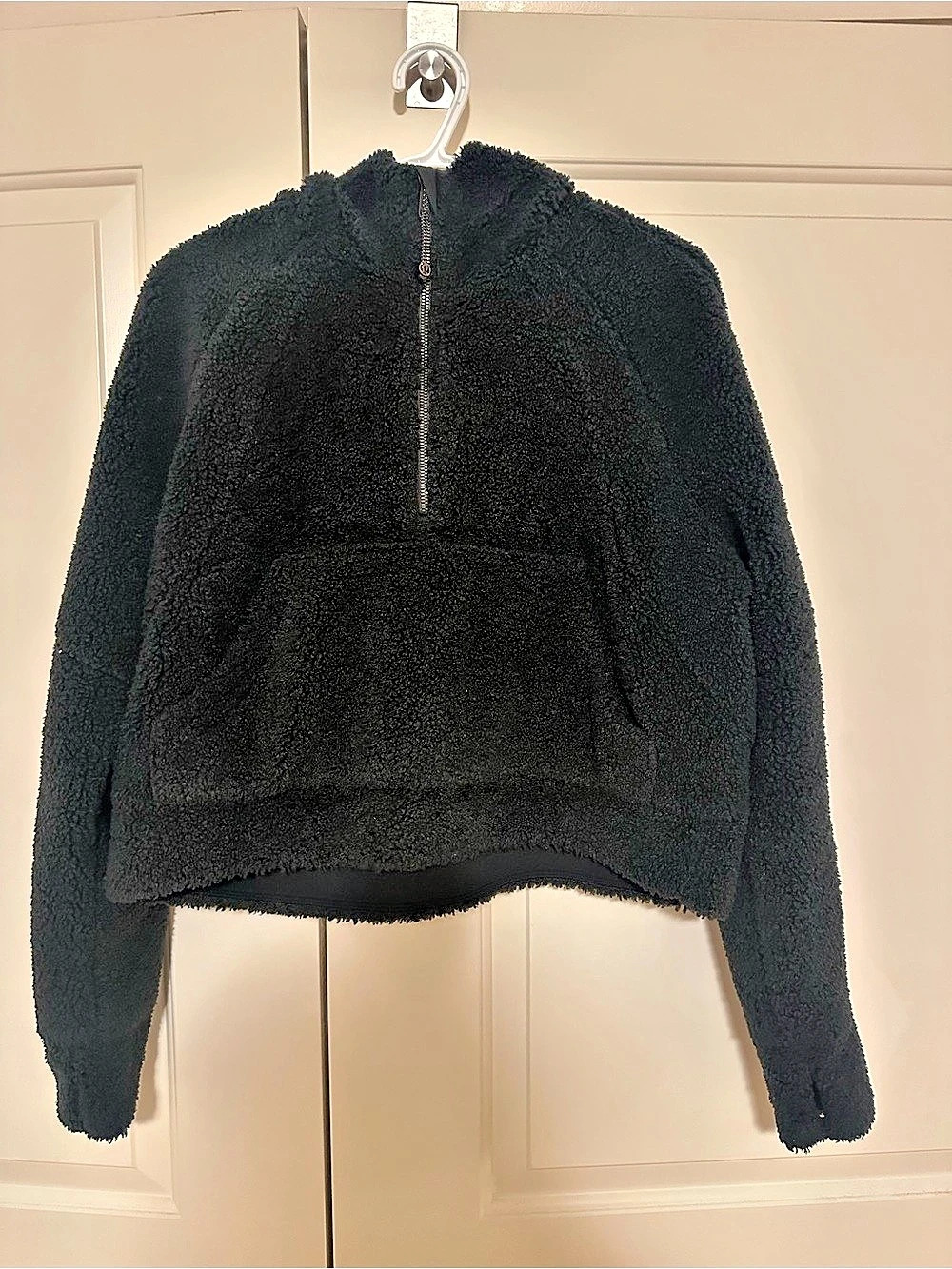 Lululemon Scuba Half-Zip Black Hoodie (Sherpa)